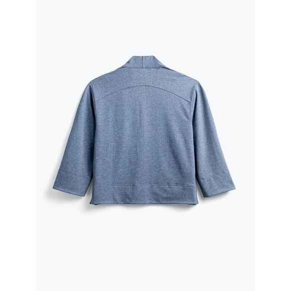 NWT Ministry Of Supply Women's Fusion Terry Cardigan Size M Pockets Blue Heather - Picture 6 of 13